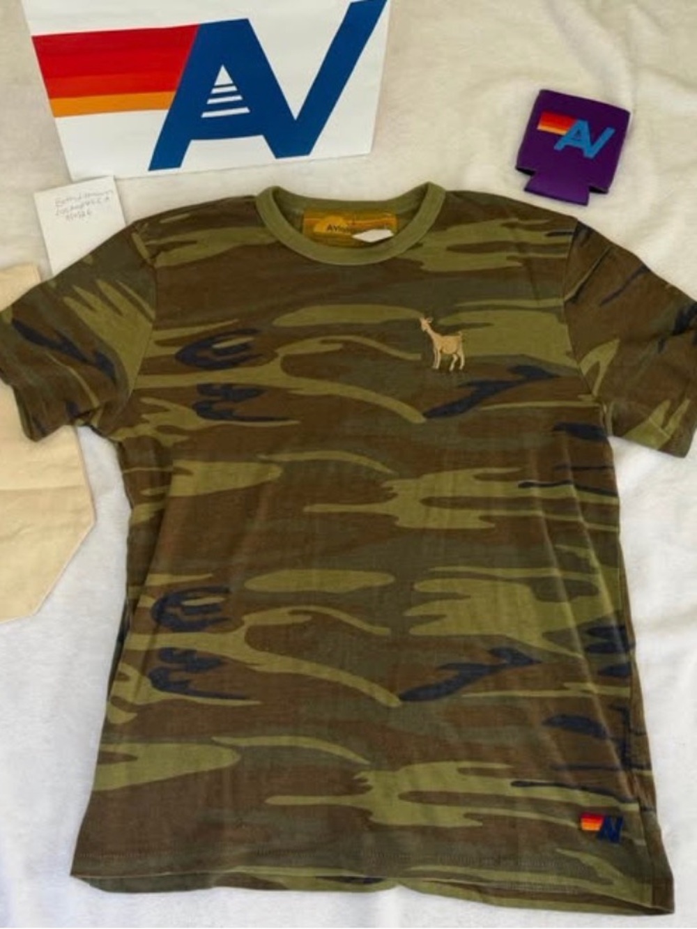 - NWT Aviator Nation RARE GOAT Cano T-Shirt Small and Tote Bag